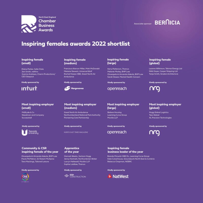 NEE Chamber of Commerce Award Shortlistings